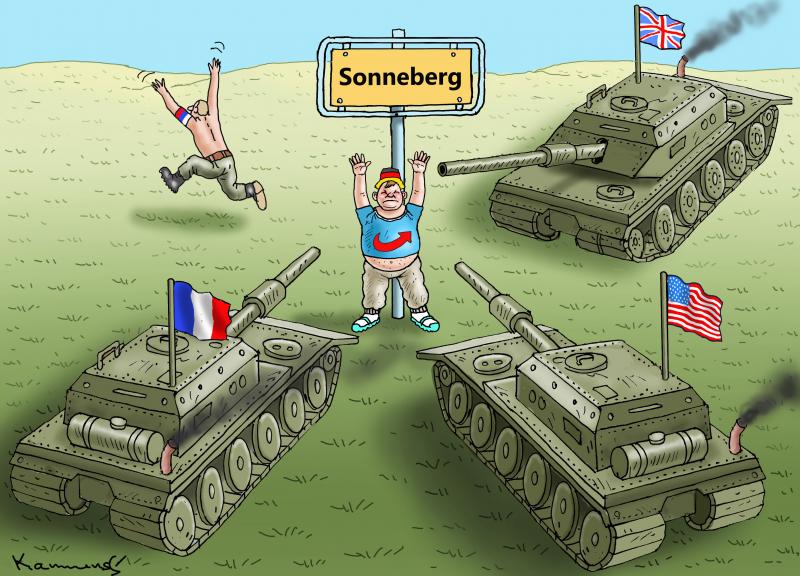 Allies help Germany against rightwing radicals Cartoon Movement